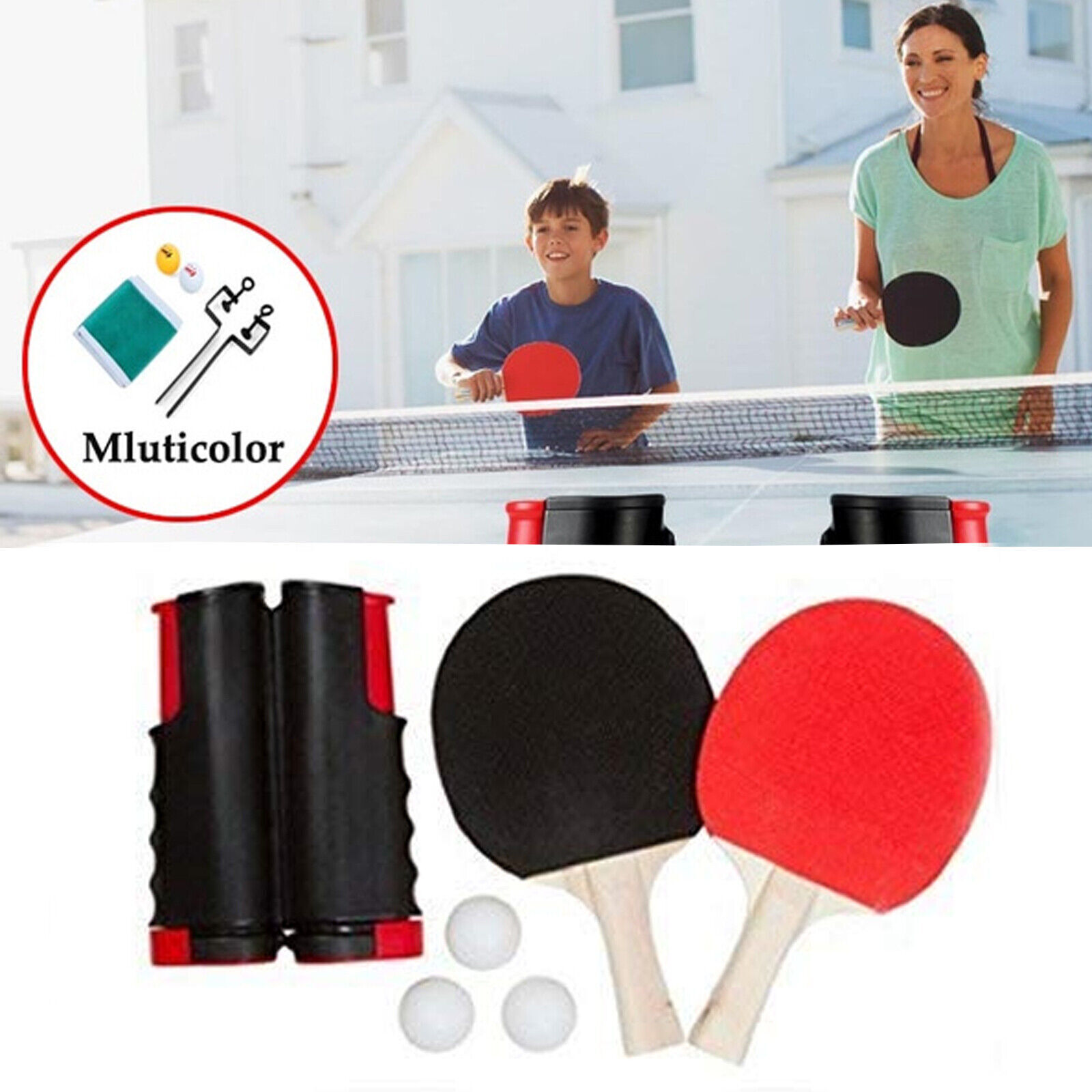 Table Tennis Set, Retractable Net