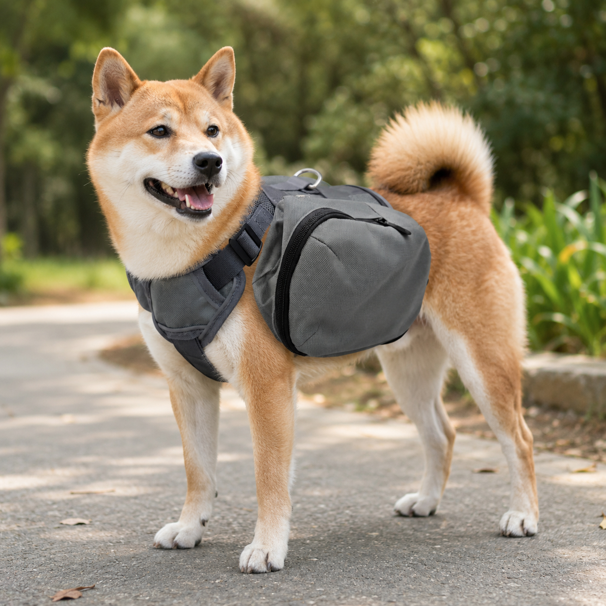 Reflective Dog Hiking Backpack