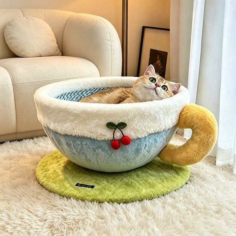 Semi-Closed Cat Scratching Nest