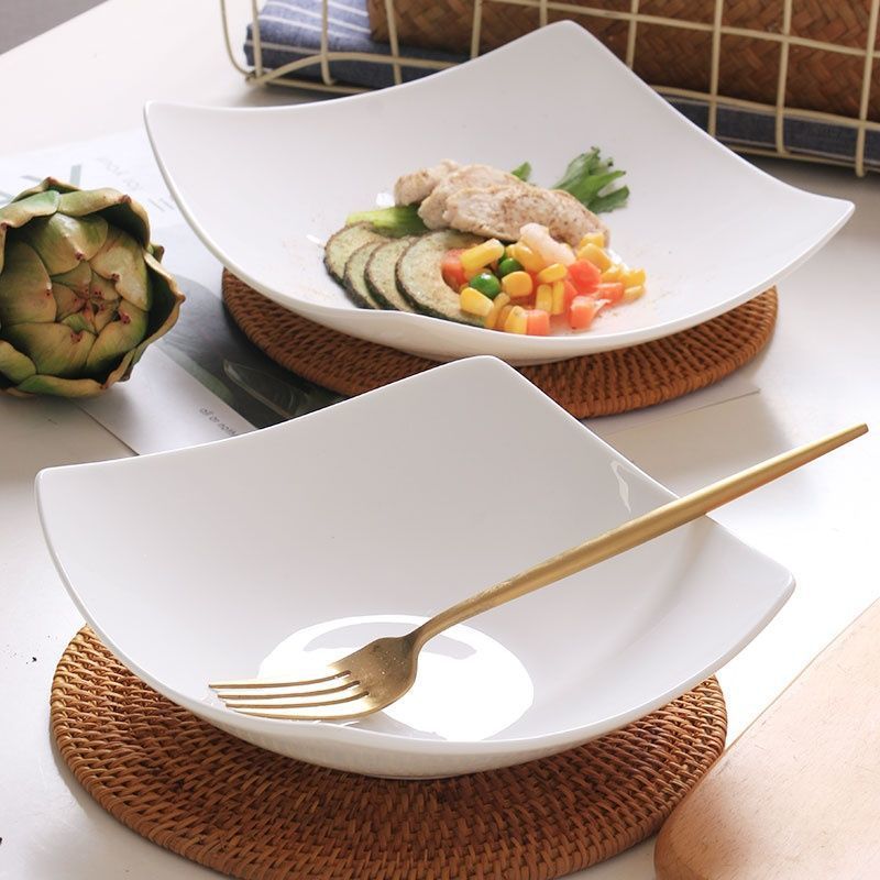 White Square Appetizer Plate
