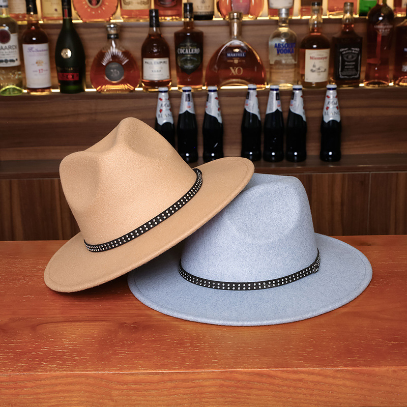 Two-Tone Wool-Cashmere Top Hat